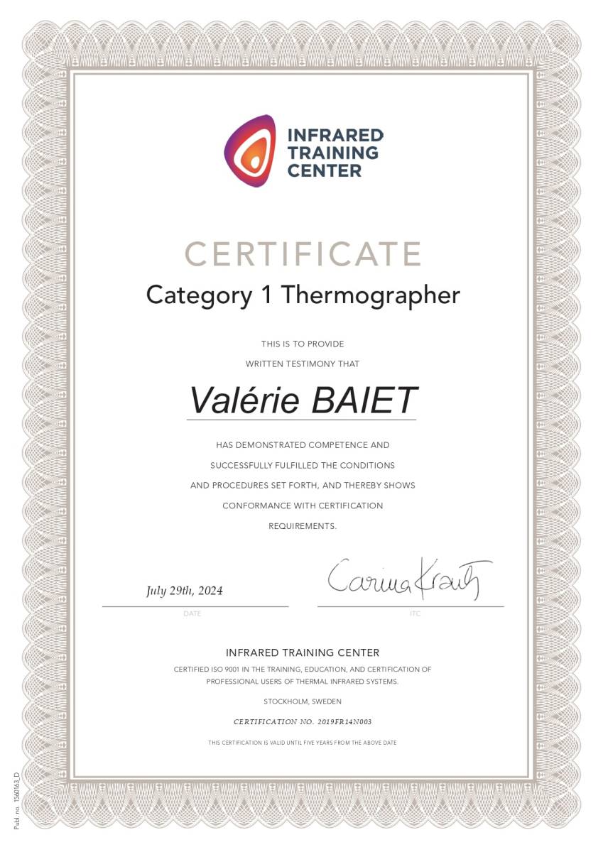 Thermographie infrarouge : une expertise certifiée à votre service